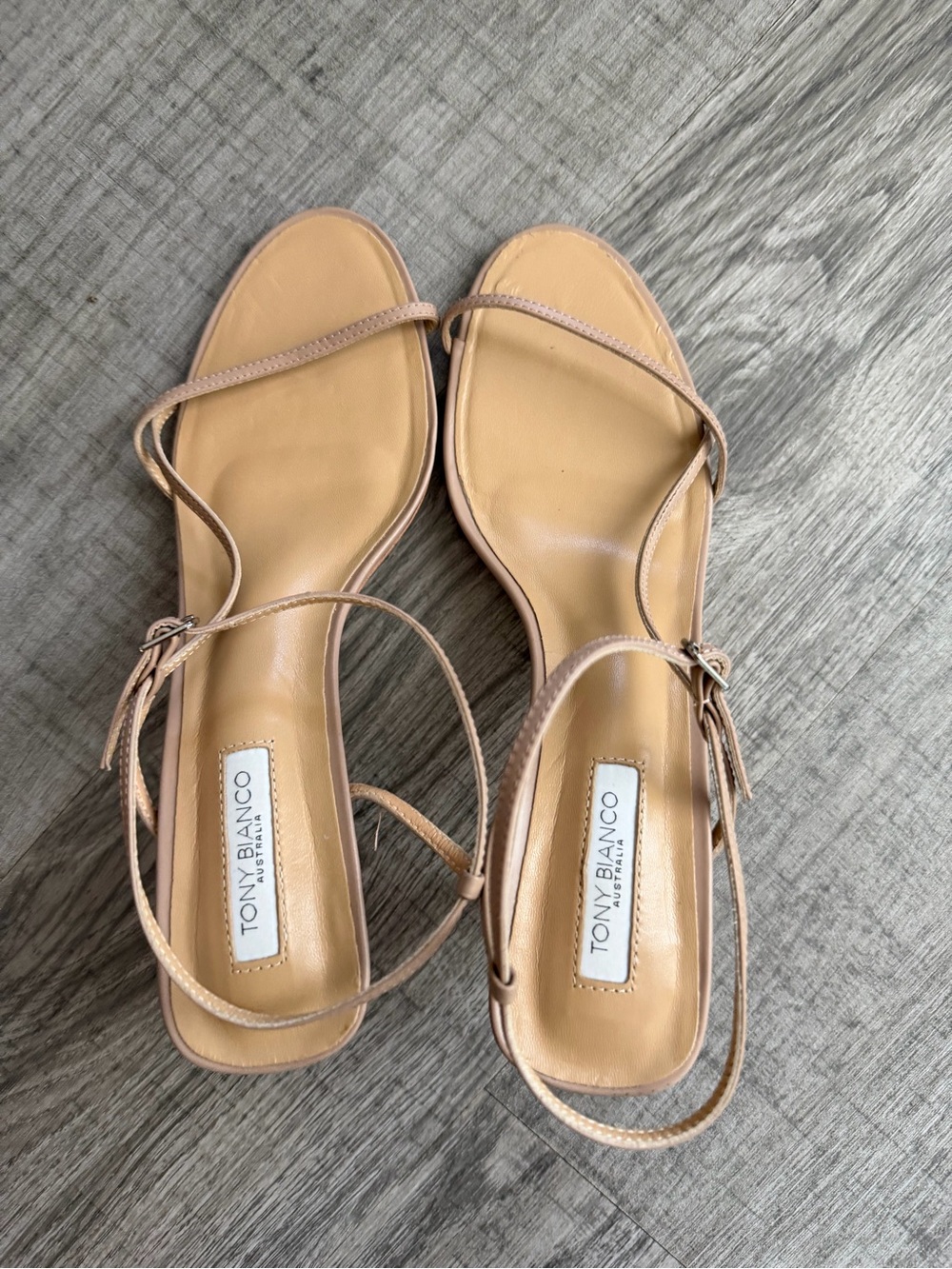 Tony Bianco Nude Minimalist Strappy Sandals